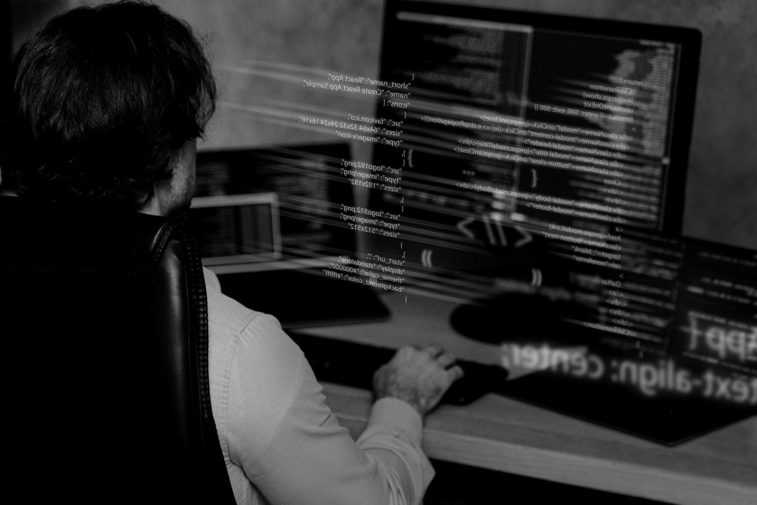 Development team collaborating on mobile app updates